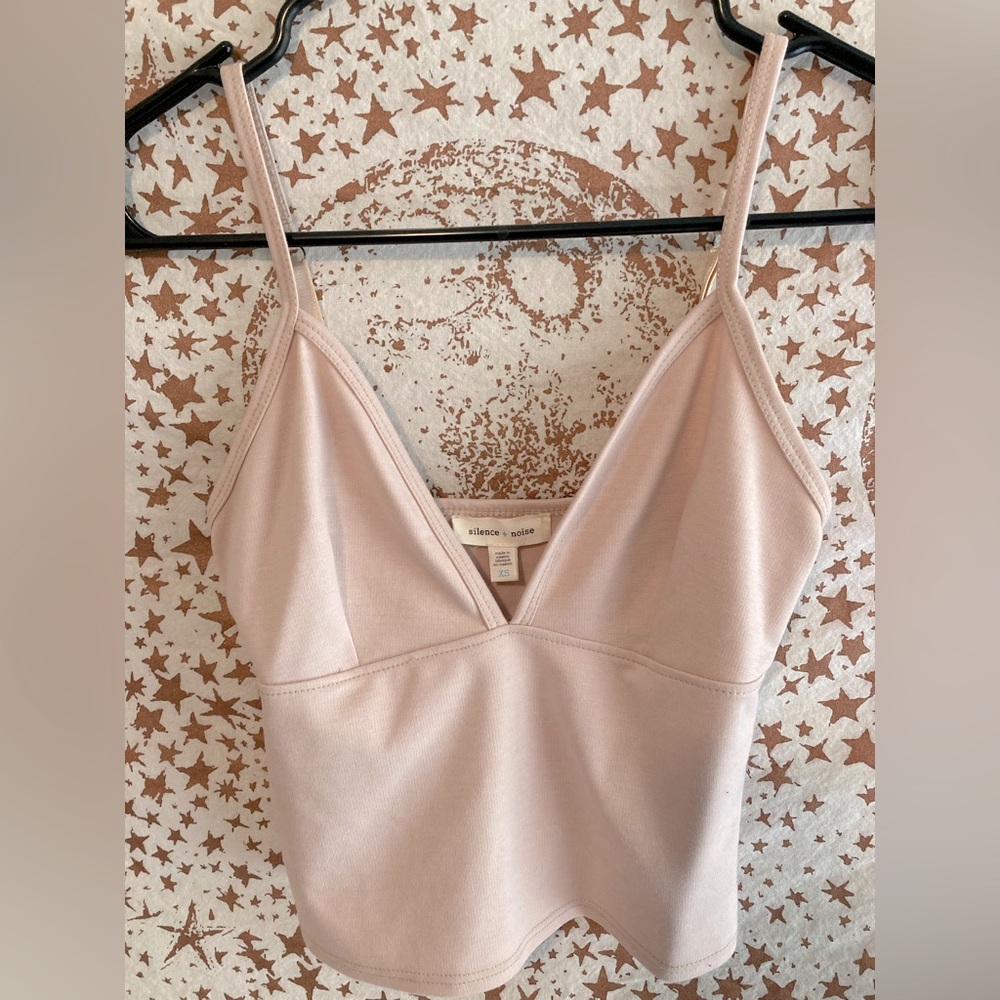 Silence + Noise Nude Crop Top